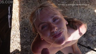 i get fucked outdoors by the barn then cumwalk with public shower rush