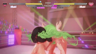 Lesbian pussy fingering squirt battle