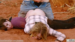 Rebel Ryder futută la cur dur în timp ce cuck Brooke Johnson nu primește nimic