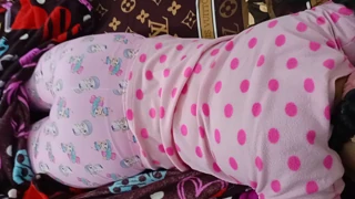 I Cover Her Face with Cum While She Sleeps Outdoors in Pajamas