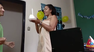 real homemade latina blowjob celebrates her big birthday