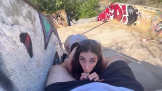 Petite 18+ cutie meets xvideos fan for public car cowgirl fuck