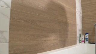 bathroom camera watches mature wife showering her plump figure