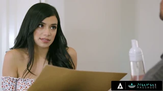 Hey, cute Savannah Sixx, suck and fuck during nuru massage with Tommy Gunn?