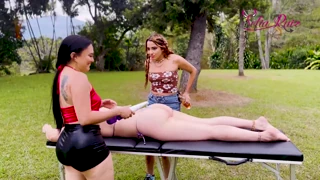 Client Massage Explodes Into Boss Threesome Frenzy!