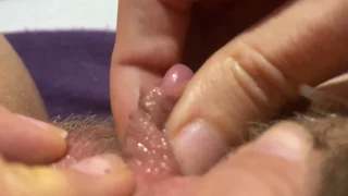Can you handle this big clit throbbing to orgasm up close?