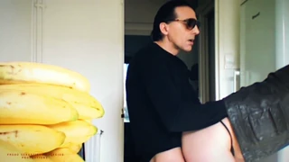 We rushed home horny and came fast, this amateur couple's homemade session ending with cumshot on tits, remastered
