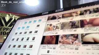 real amateur unmasks in verification video