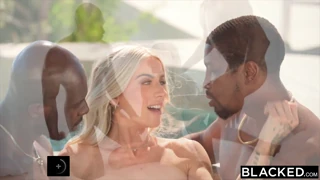 fit blonde dakota lyn tag teamed by two bbc studs in blacked scene
