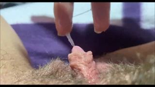 Watch her big clit pulse to a shaking homemade orgasm up close