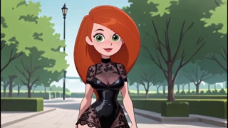 حمراء مليئة ثديين كبيرين هينتاي ثلاثي الأبعاد تجربة لينجري أسود AI