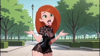 曲線美赤毛3Dヘンタイ巨乳娘の可愛黒ランジェリートライオンAI