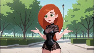 สาวแดงอวบ 3D อนิเมะนมโตลองชุดชั้นในดำน่ารัก AI