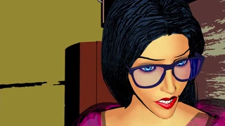 animated threesome with big ass babe in doggystyle action