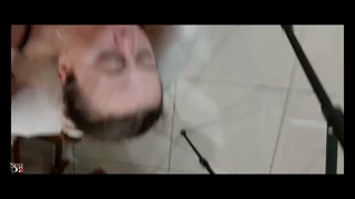 french amateur in black leather pants satin corset pink panties heels gets ass licked blown and spanked pov doggy 😈💦