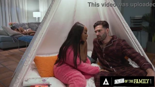 lily starfire the naughty ebony babe gets caught masturbating and takes a hardcore pounding to finish