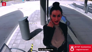 Sidney Dark goth milf big tits endure rough outdoor pounding