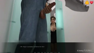 Bold Big Boob Secretary Kimmytoons Fingers For Old Man Boss