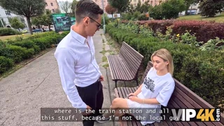 Vip4k Cute Blonde Gets Picked Up and Fucks Stranger While Boyfriend Watches