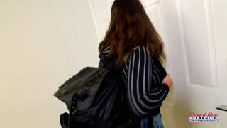 Does big titted brunette Celeste deliver a deep BJ before her wet pussy gets fucked?