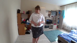 My girlfriend wouldn't let me go to the meeting until she fucked me. A chubby lesbian shakes her big ass doggy style
