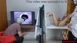 Cuckold drags wife to secret gyno for wild ultrasound exam!