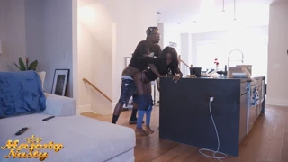 petite black amateur welcomes dick deep for creampie celebration