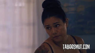 Asian widow makes him wear military uniform for rough fuck