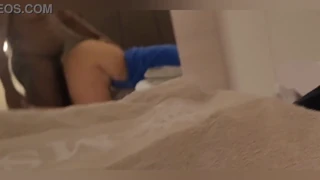 i pound my thick curvy girlfriend balls deep by the hotel mirror