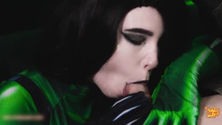 Shego and Kim in a cosplay transformation scene