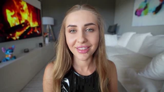 the taste of her pussy and cum on her face feels good