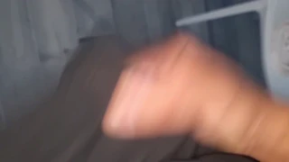 Sexy boy strokes his cock until he shoots cum hard