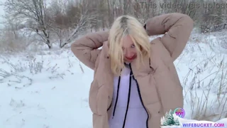 How do amateur milfs create a jolly snowy holiday sex video?