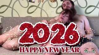 Surprise Mouthful At New Year Party While Leaning On Legs