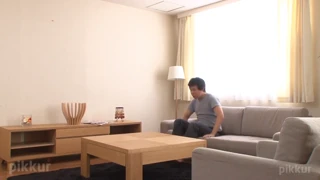 Marin Koyanagi offers her warm and caring blowjob right as you enter the room