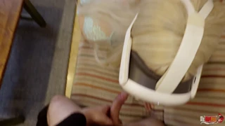 Woman fucks while wearing vr glasses and gets anal
