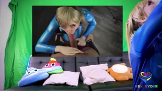 blonde cosplay slut chokes on huge cock then gets roughly fucked hardcore