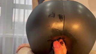 Leather leggings get ripped open