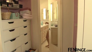 Feminge 4K Blondes And Brunettes In Group Sex Video