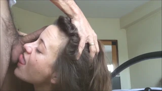 white french amateur in satin lingerie gets doggystyle fuck with rimjob