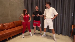 uhh my private yoga lesson got so crazy it turned into a wild threesome with devil khloee