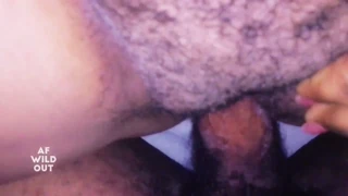 Squirting pussy takes big black dick doggystyle