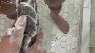 i can't believe what happens when she sneaks into the shower with me for full pov soapy ass adventure caught up close