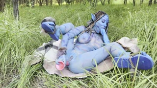 Monika Fox works a big dildo for prolapse then takes hard anal and pussy in nature with a squirt finish