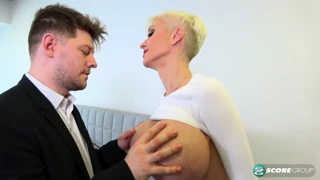 Huge tits Tanya Virago, enjoying a threesome