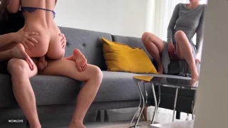 our first threesome fucked wifes friend in front of her