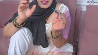 big ass hijabi rims neighbors ass with anal fingering and pussy fucked