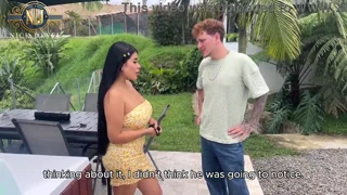maid action in backyard