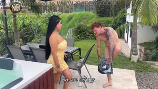 maid action in backyard