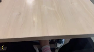 Does the colombian woman give her panties, to a stranger in public?